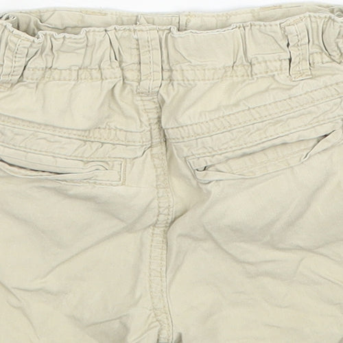 TU Boys Beige Cotton Cropped Trousers Size 12-18 Months Button