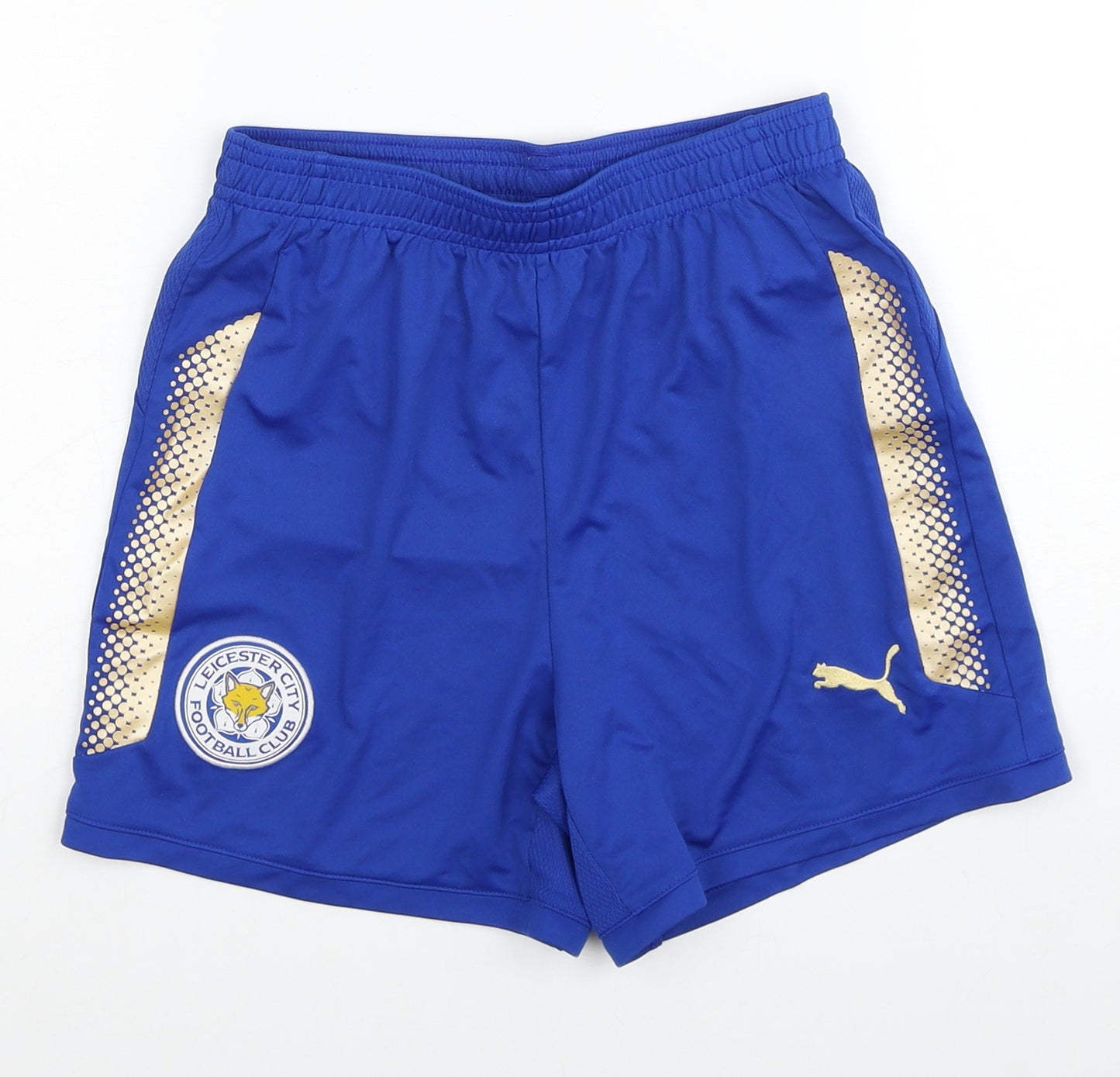 PUMA Boys Blue Polyester Sweat Shorts Size 11-12 Years Regular - Leicester City Football Club