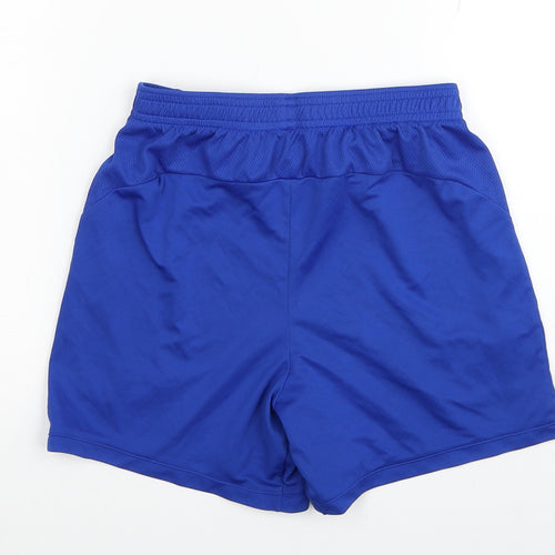 PUMA Boys Blue Polyester Sweat Shorts Size 11-12 Years Regular - Leicester City Football Club