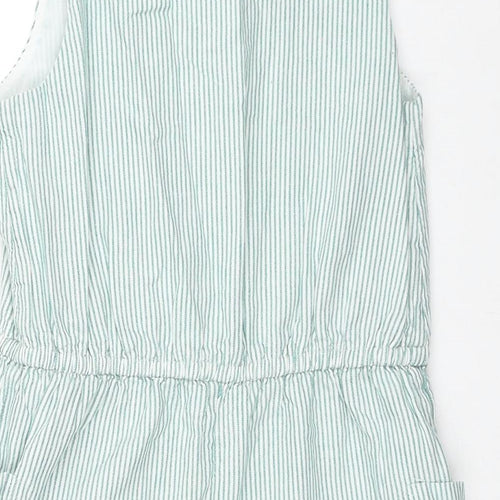 TU Girls Green Cotton Playsuit One-Piece Size 9 Years Button