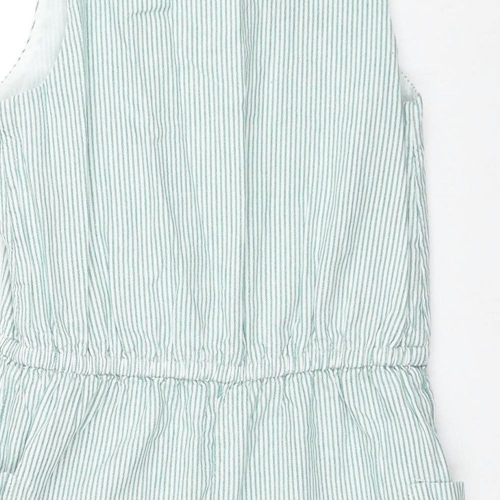 TU Girls Green Cotton Playsuit One-Piece Size 9 Years Button