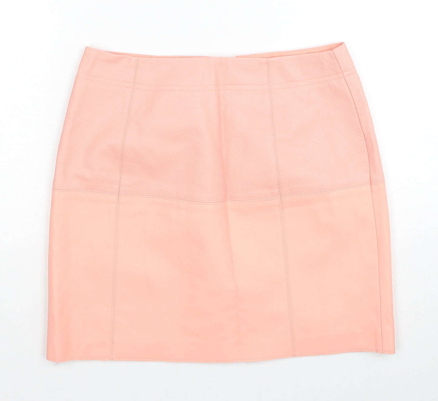 River Island Womens Pink Polyethylene A-Line Skirt Size 8 Zip