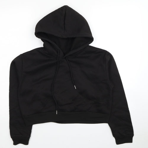 SheIn Womens Black Polyester Pullover Hoodie Size S Pullover