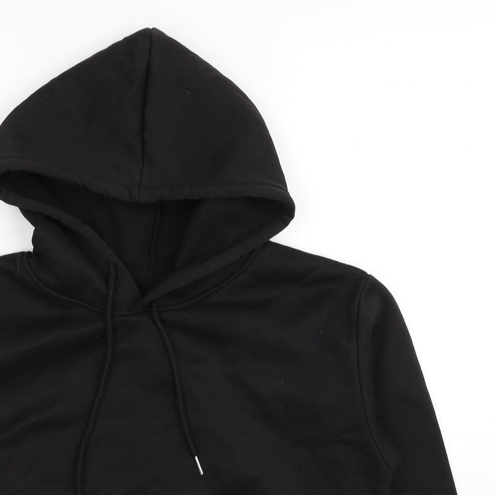 SheIn Womens Black Polyester Pullover Hoodie Size S Pullover