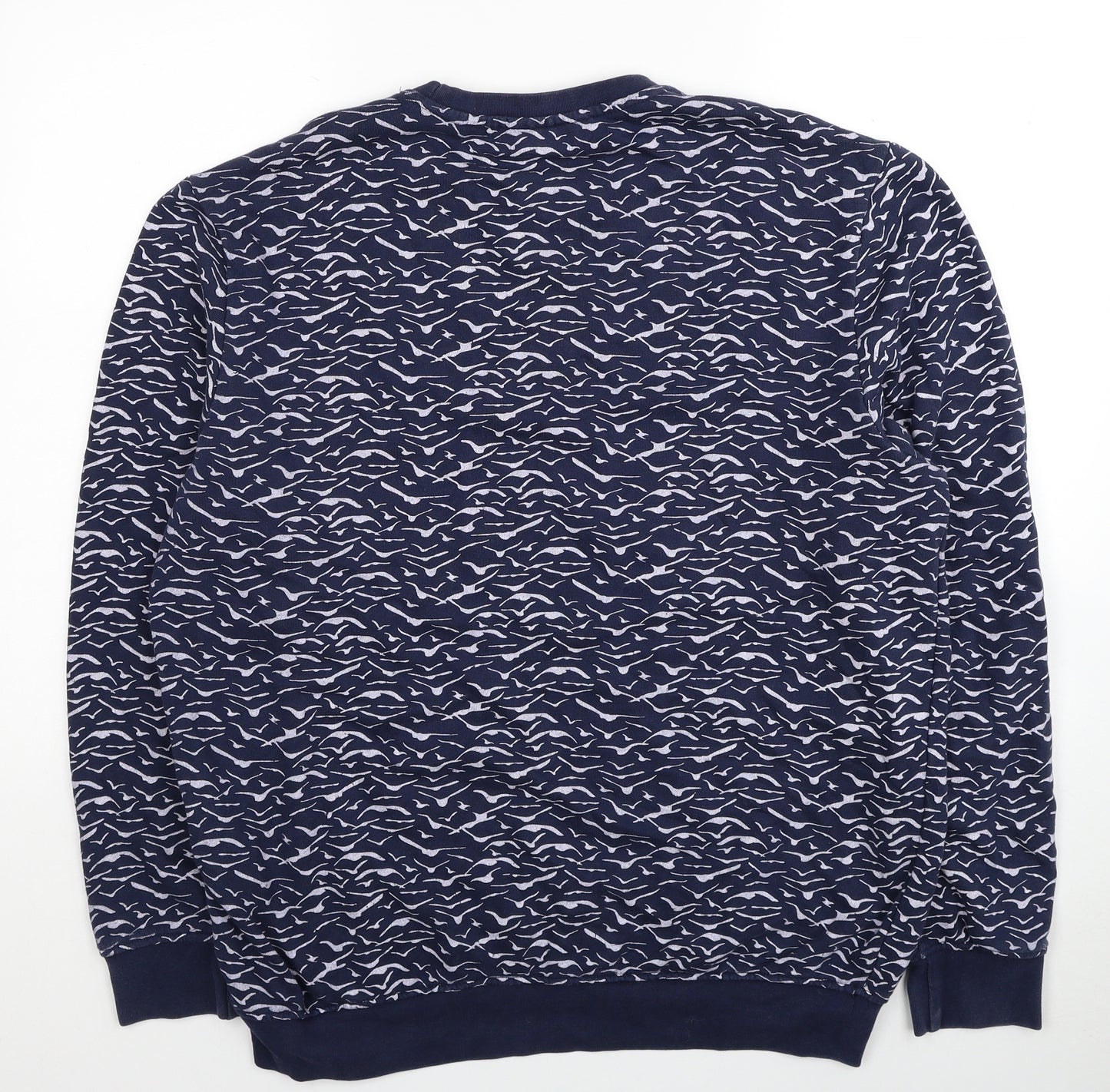 Casual Friday Womens Blue Geometric Cotton Pullover Sweatshirt Size XL Pullover - Bird