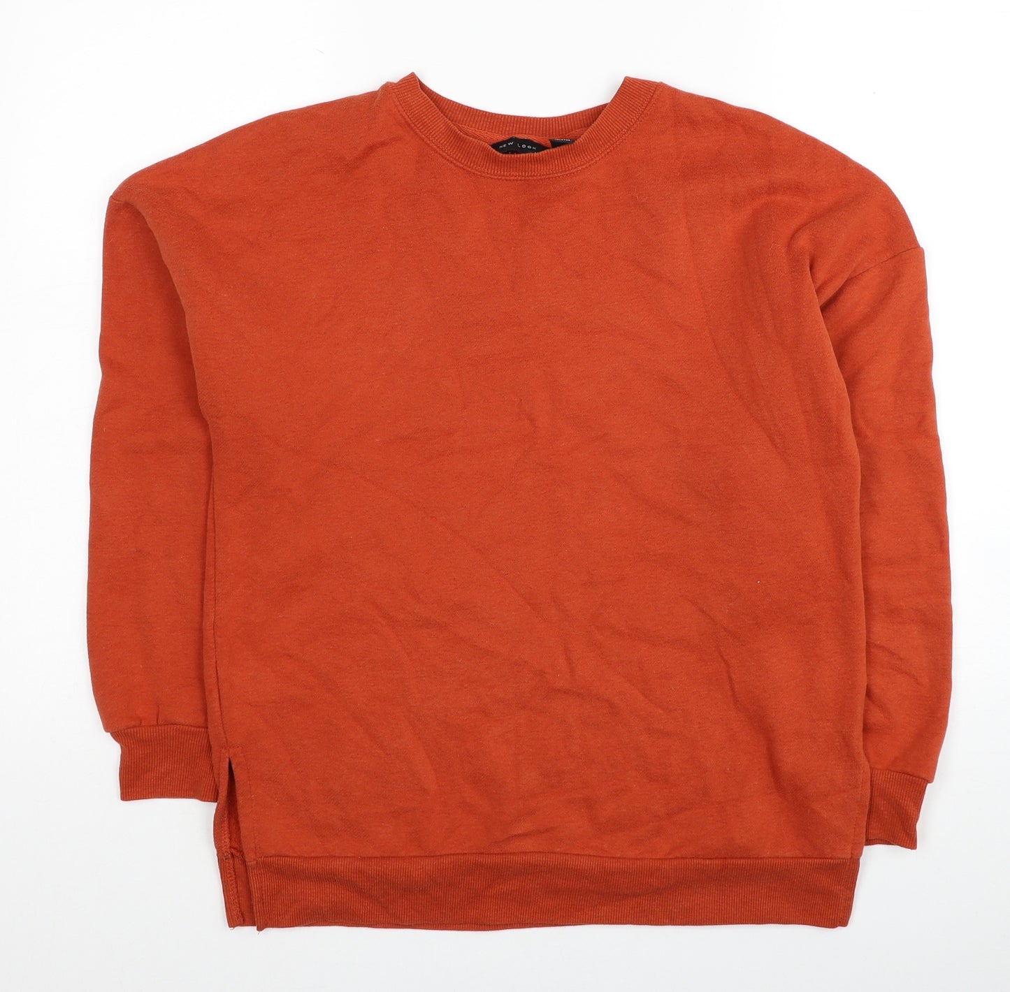 New Look Womens Orange Polyester Pullover Sweatshirt Size 6 Pullover