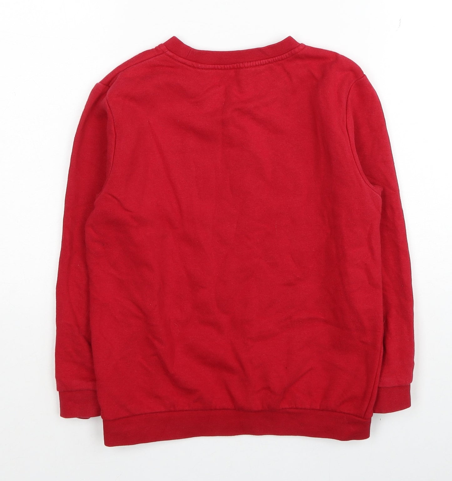 George Boys Red Cotton Pullover Sweatshirt Size 6-7 Years Pullover