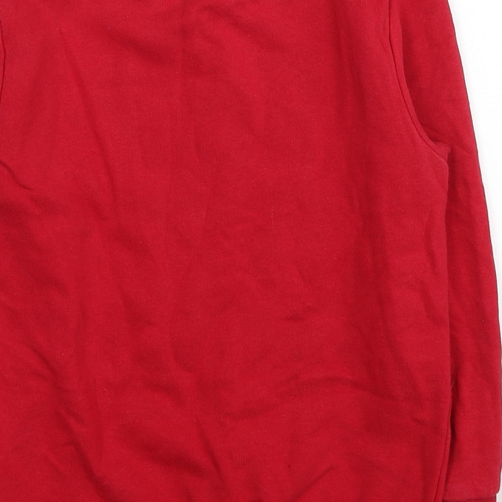 George Boys Red Cotton Pullover Sweatshirt Size 6-7 Years Pullover