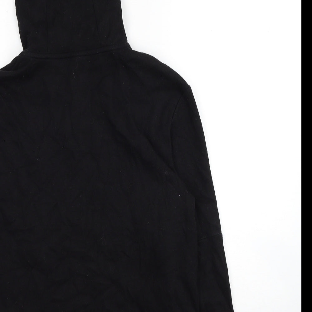Gap Womens Black Cotton Full Zip Hoodie Size 14 Zip