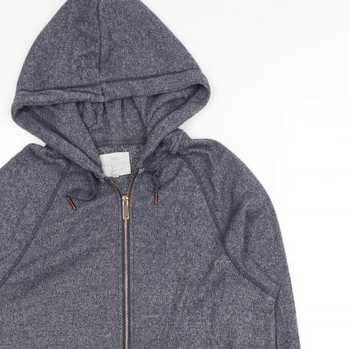 NEXT Womens Blue Viscose Full Zip Hoodie Size 12 Zip