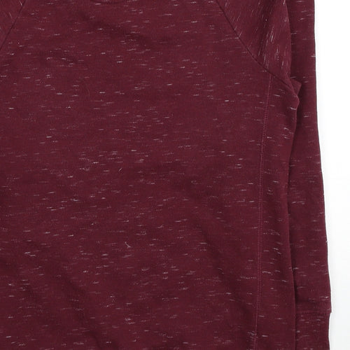 FSBN Mens Red Round Neck Polyester Pullover Jumper Size S