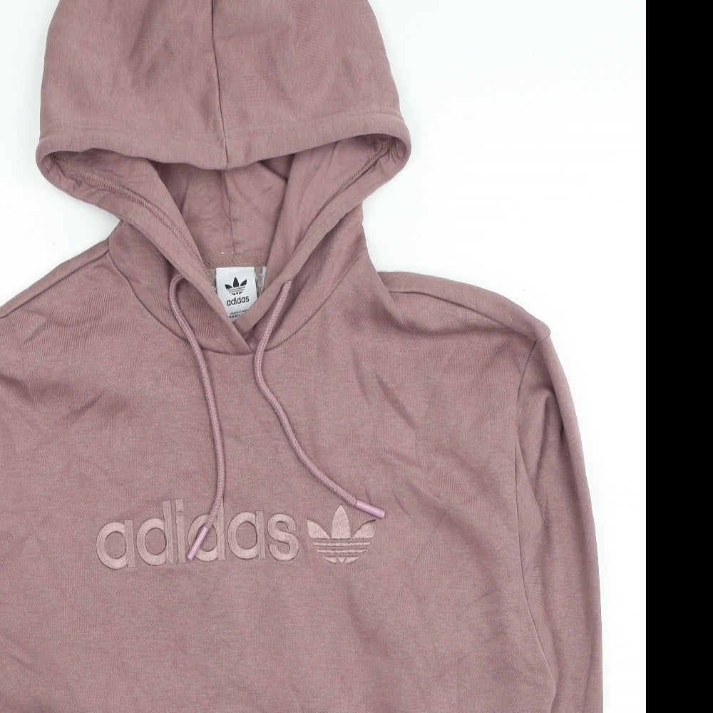 adidas Womens Pink Modal Pullover Hoodie Size 10 Pullover