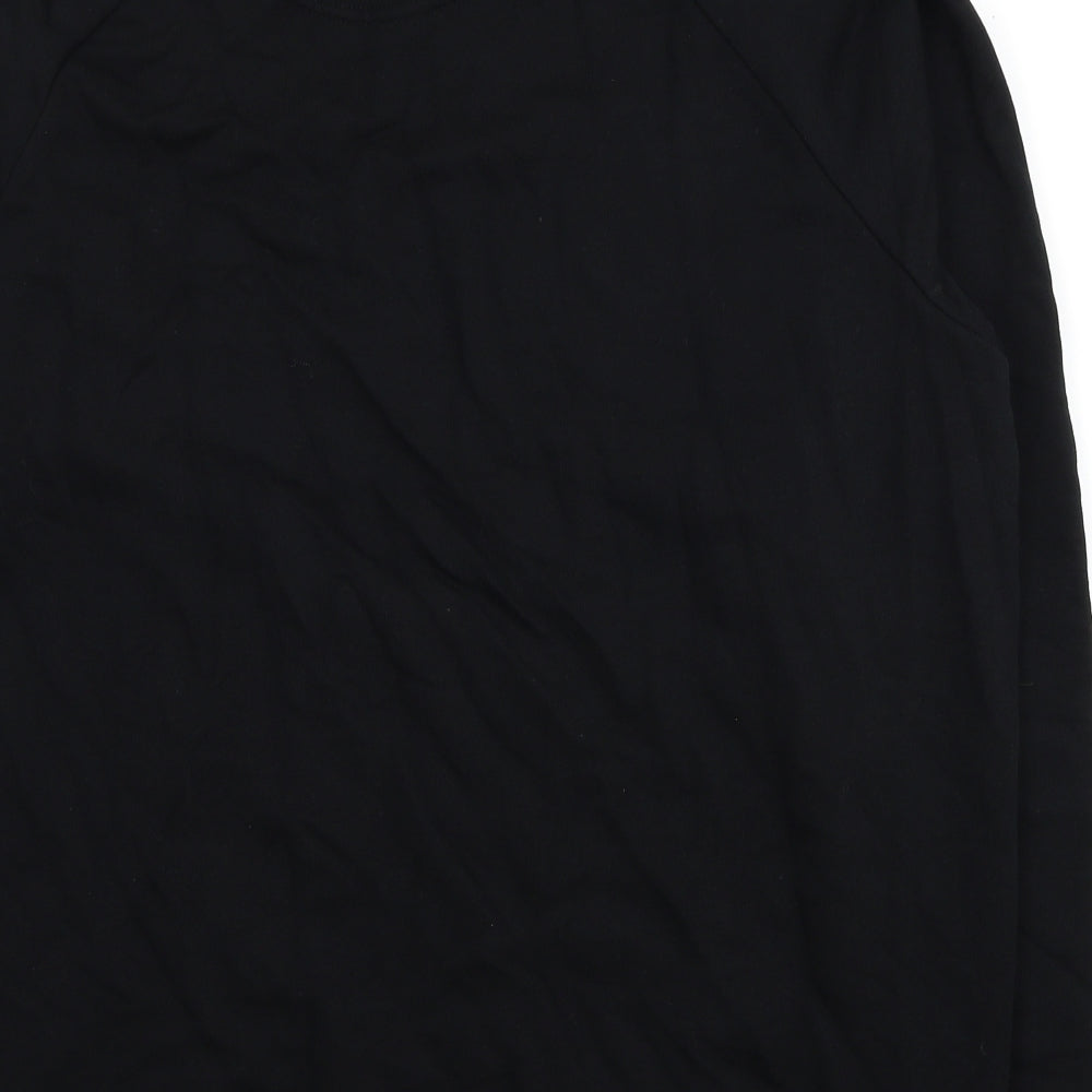 So Energy Mens Black Cotton Pullover Sweatshirt Size XL - Unisex