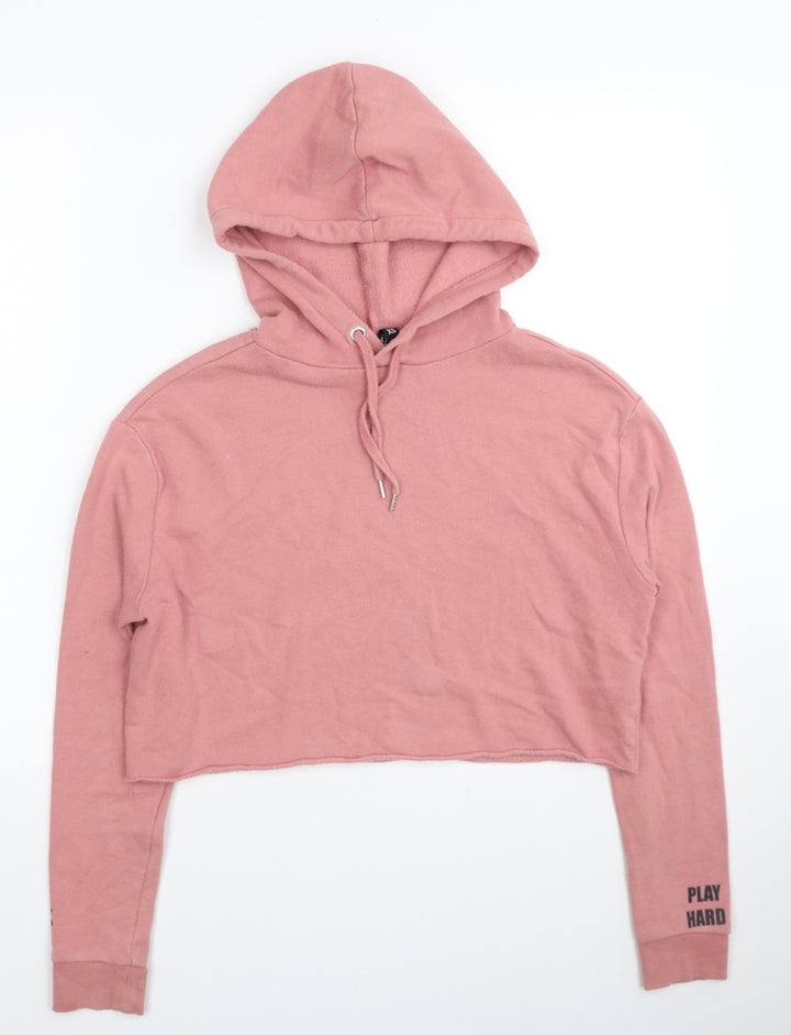 Divided by H&M Womens Pink Cotton Pullover Hoodie Size XS Pullover - Play Hard