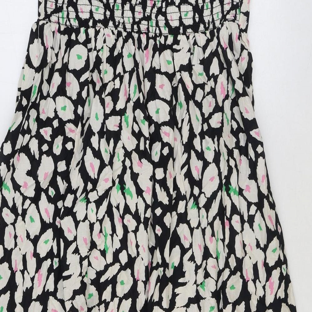 Marks and Spencer Womens Multicoloured Geometric 100% Cotton A-Line Size 12 Round Neck Pullover