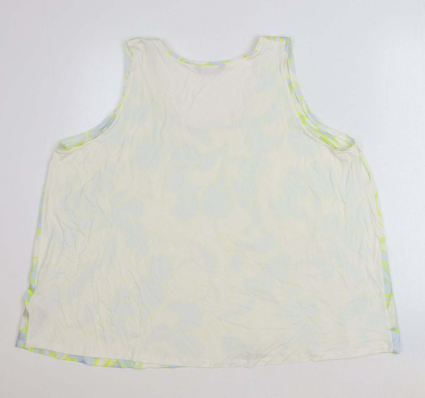 Marks and Spencer Womens Multicoloured Floral Polyester Basic Tank Size 24 Scoop Neck
