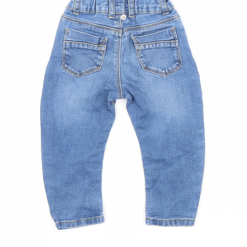 Primark Boys Blue Cotton Capri Jeans Size 9-12 Months Button - Skinny jeans
