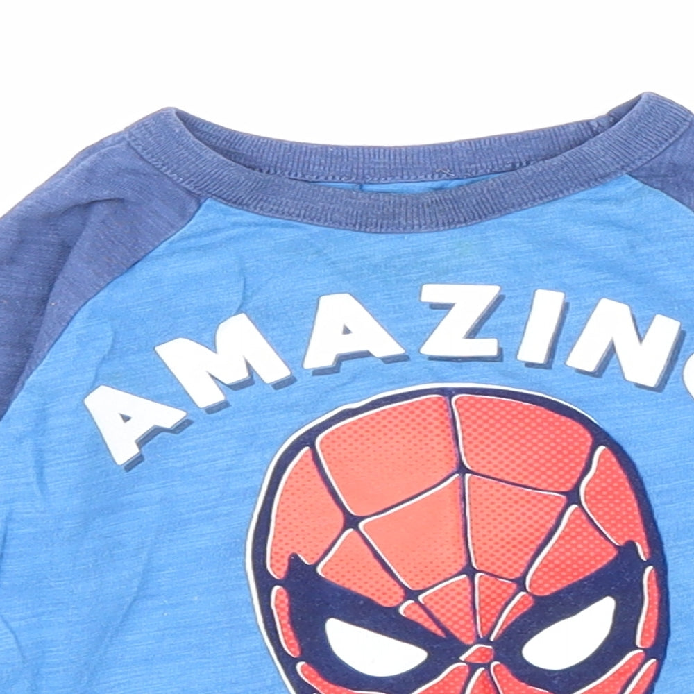 Gap Boys Blue 100% Cotton Basic T-Shirt Size 12-18 Months Round Neck