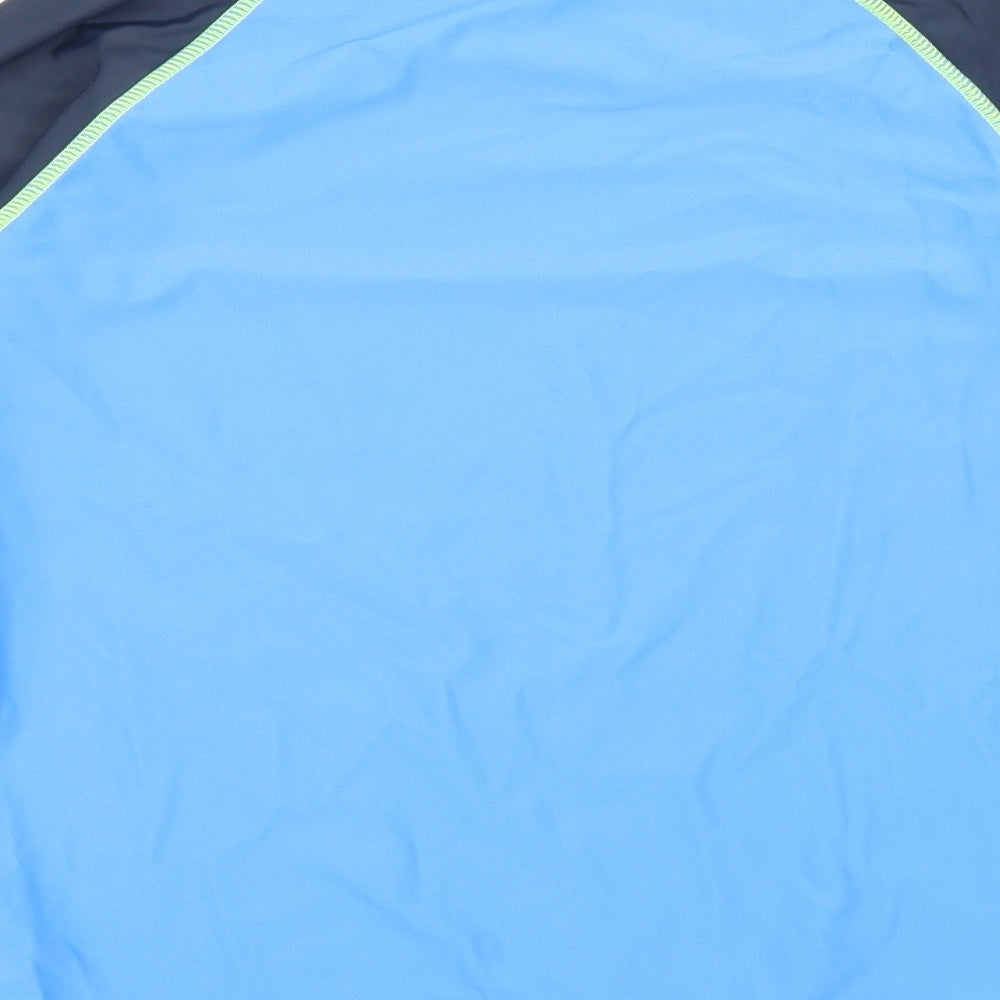 Fat Face Boys Multicoloured Nylon Basic T-Shirt Size 10-11 Years Mock Neck Pullover - Shark swim top