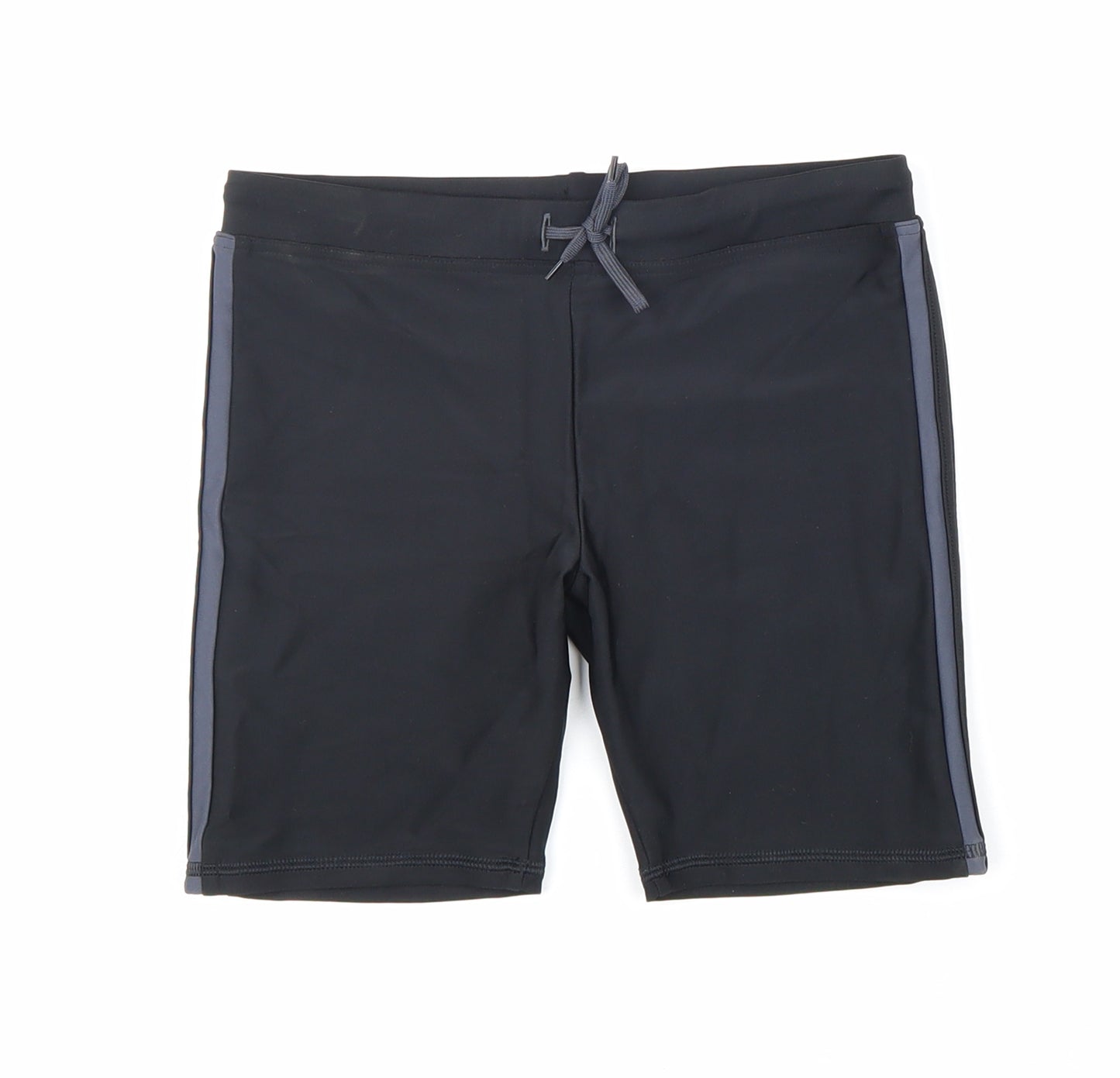 Marks and Spencer Boys Black Polyester Compression Shorts Size 7-8 Years Athletic Tie