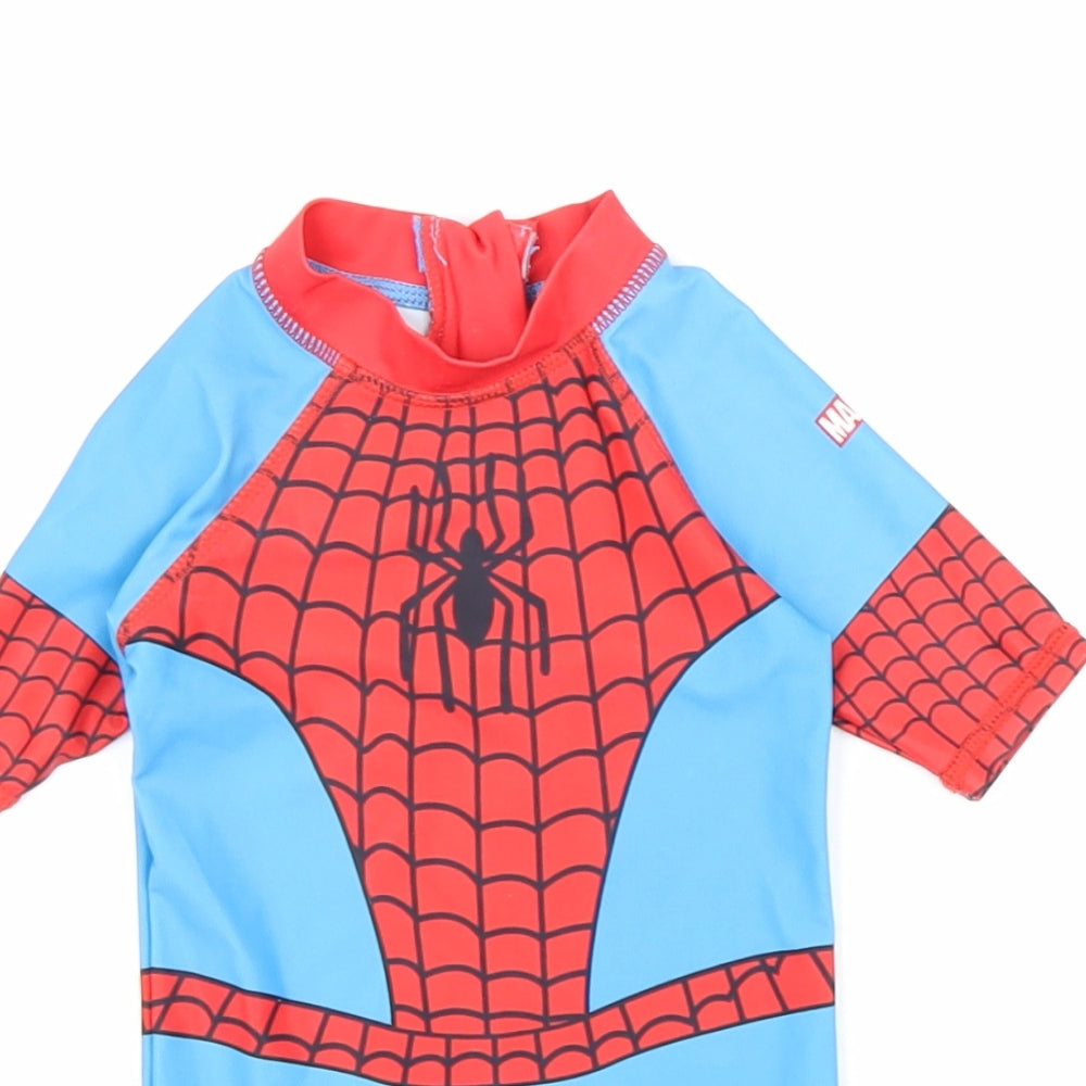 George Boys Multicoloured Geometric Polyester Romper One-Piece Size 3-6 Months Zip - Swimsuit, Spider-Man