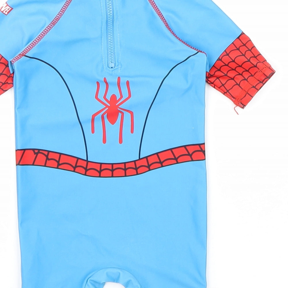 George Boys Multicoloured Geometric Polyester Romper One-Piece Size 3-6 Months Zip - Swimsuit, Spider-Man