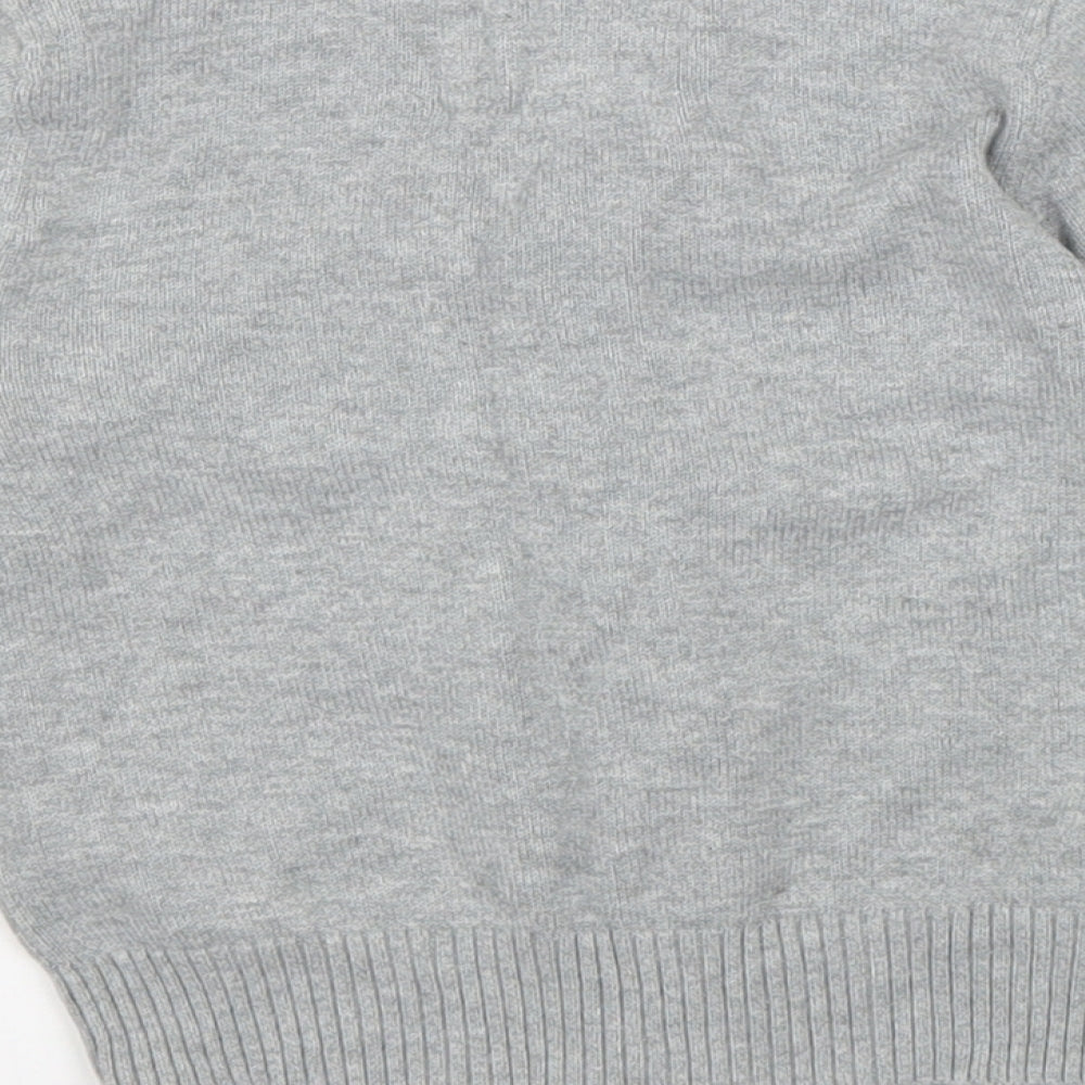 TU Boys Grey 100% Cotton Cardigan Jumper Size 9-12 Months Button