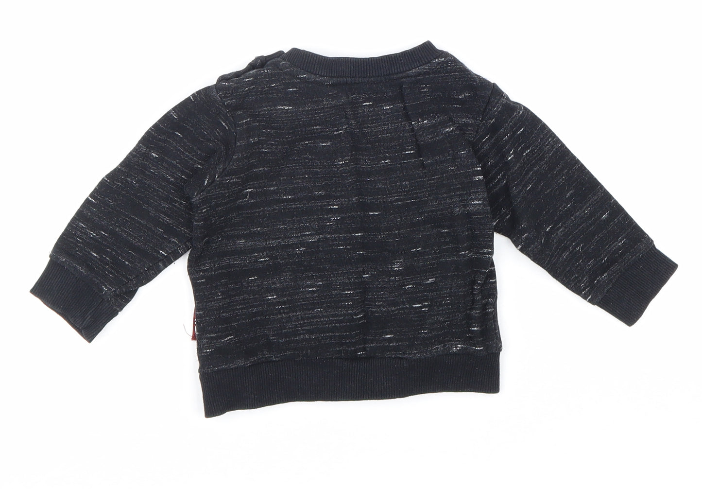 Primark Boys Black Cotton Pullover Jumper Size 3-6 Months Button - Star Wars
