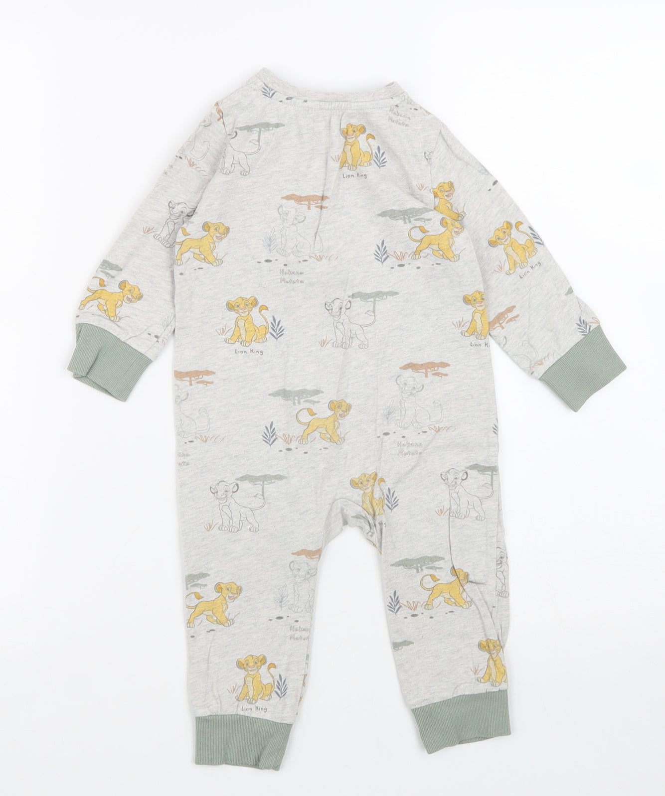 George Boys Multicoloured Geometric Cotton Romper Outfit/Set Size 12-18 Months Zip - Simba The Lion King