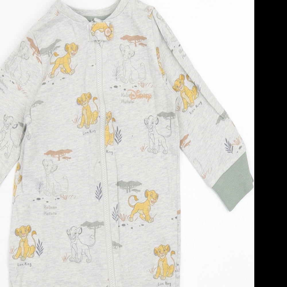 George Boys Multicoloured Geometric Cotton Romper Outfit/Set Size 12-18 Months Zip - Simba The Lion King
