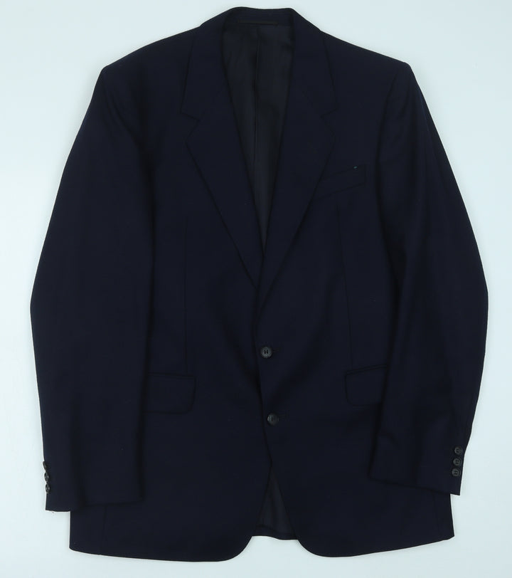 Preworn Mens Blue Viscose Jacket Blazer Size 42