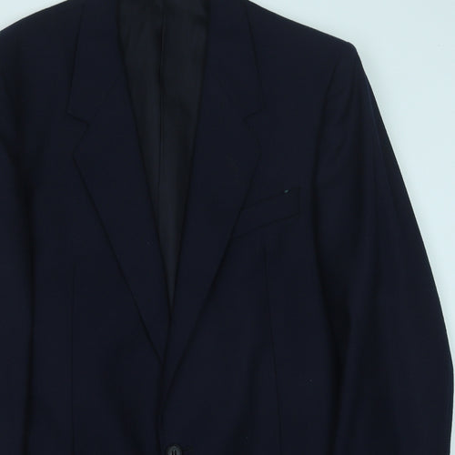 Preworn Mens Blue Viscose Jacket Blazer Size 42