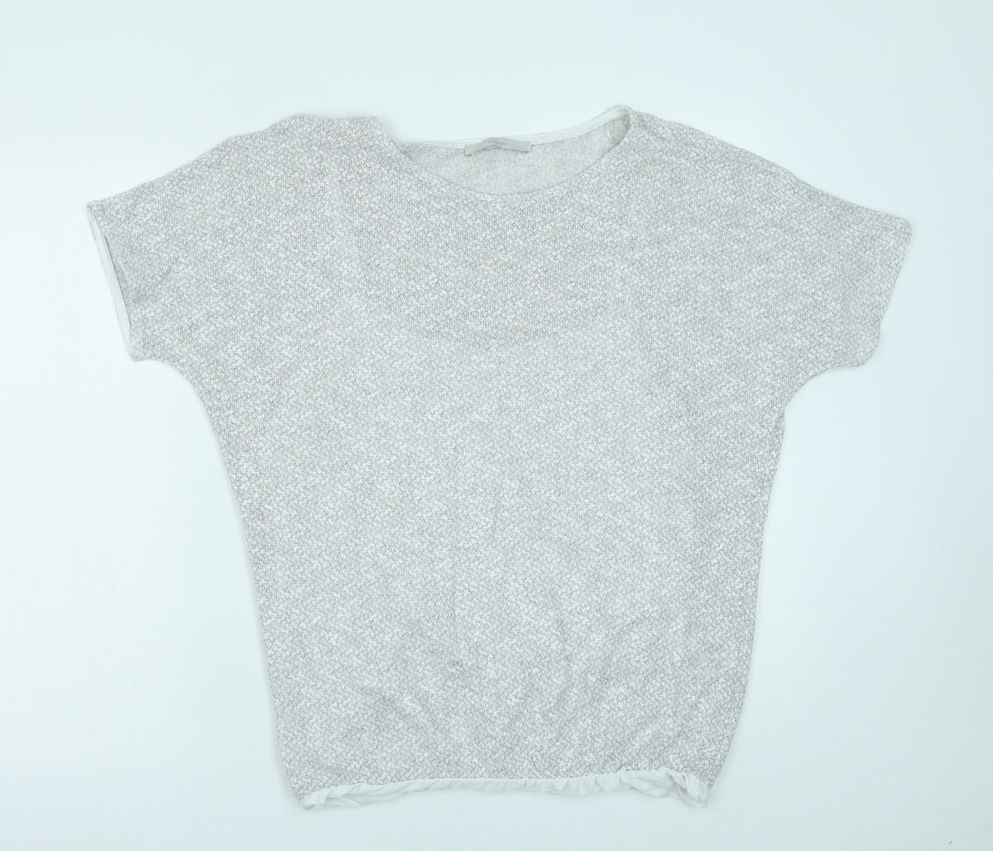 George Womens Grey Viscose Basic Blouse Size 16 Round Neck