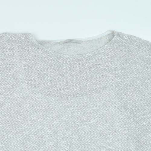 George Womens Grey Viscose Basic Blouse Size 16 Round Neck