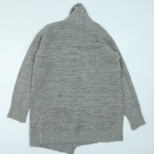 FOREVER 21 Womens Grey V-Neck Acrylic Cardigan Jumper Size M