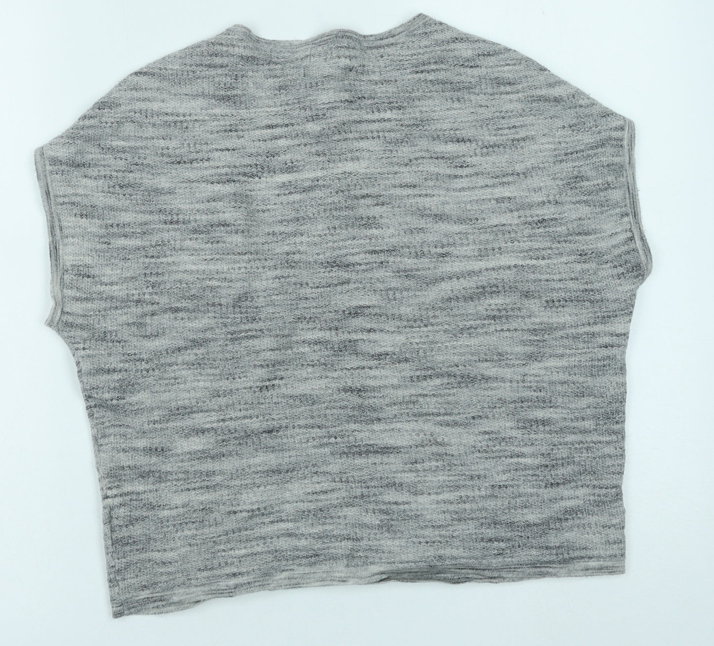 Nicole Miller Womens Grey Round Neck Wool Pullover Jumper Size M