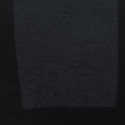 Marks and Spencer Womens Black Round Neck Acrylic Pullover Jumper Size 12 - Colour Block