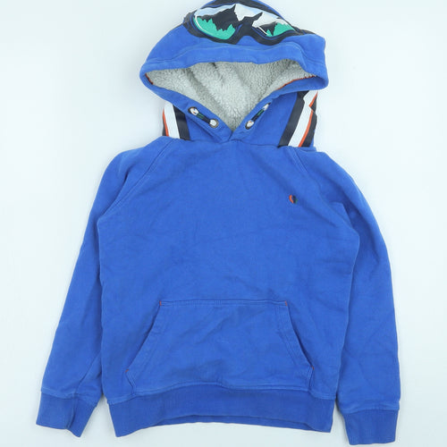 Fat Face Boys Blue Cotton Pullover Hoodie Size 8-9 Years Pullover