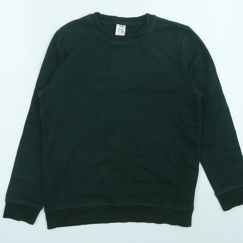 F&F Boys Green Cotton Pullover Sweatshirt Size 10-11 Years Pullover