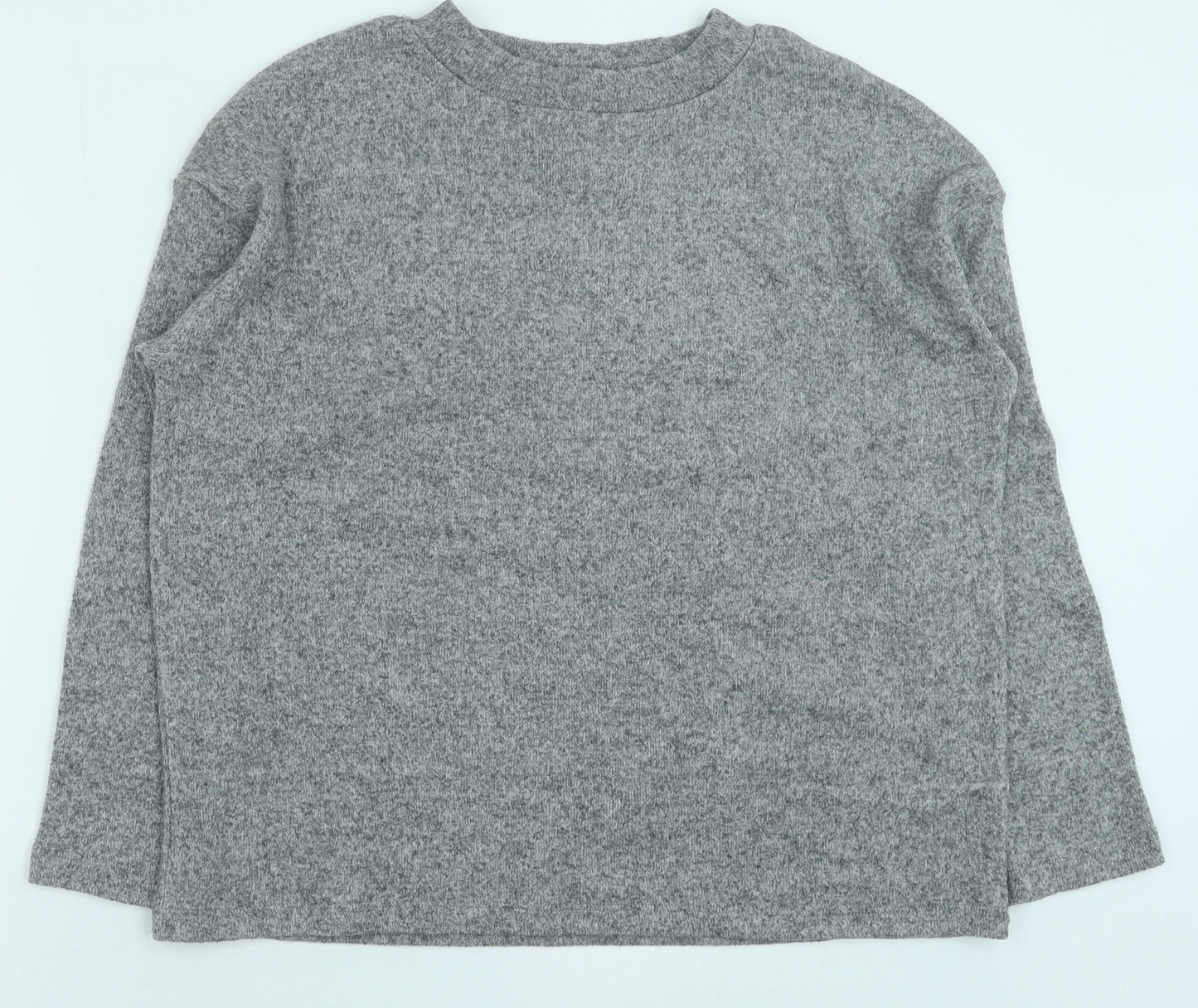 F&F Womens Grey Round Neck Polyester Pullover Jumper Size S