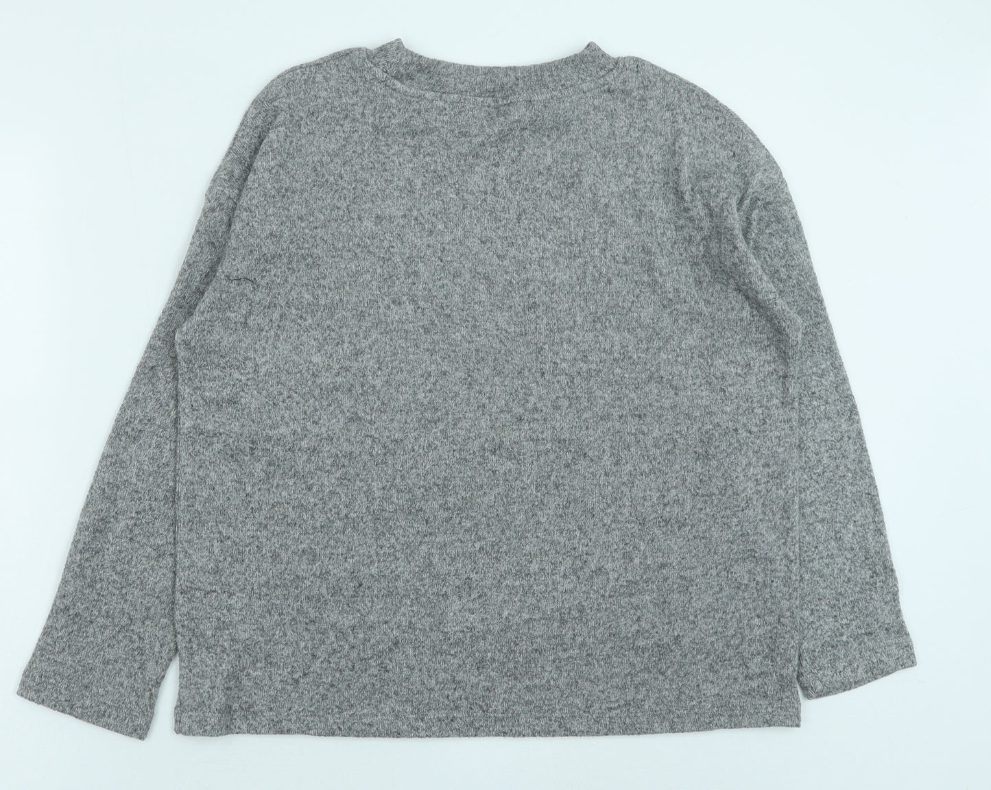 F&F Womens Grey Round Neck Polyester Pullover Jumper Size S