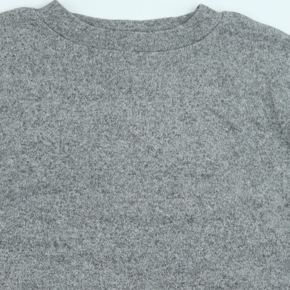 F&F Womens Grey Round Neck Polyester Pullover Jumper Size S