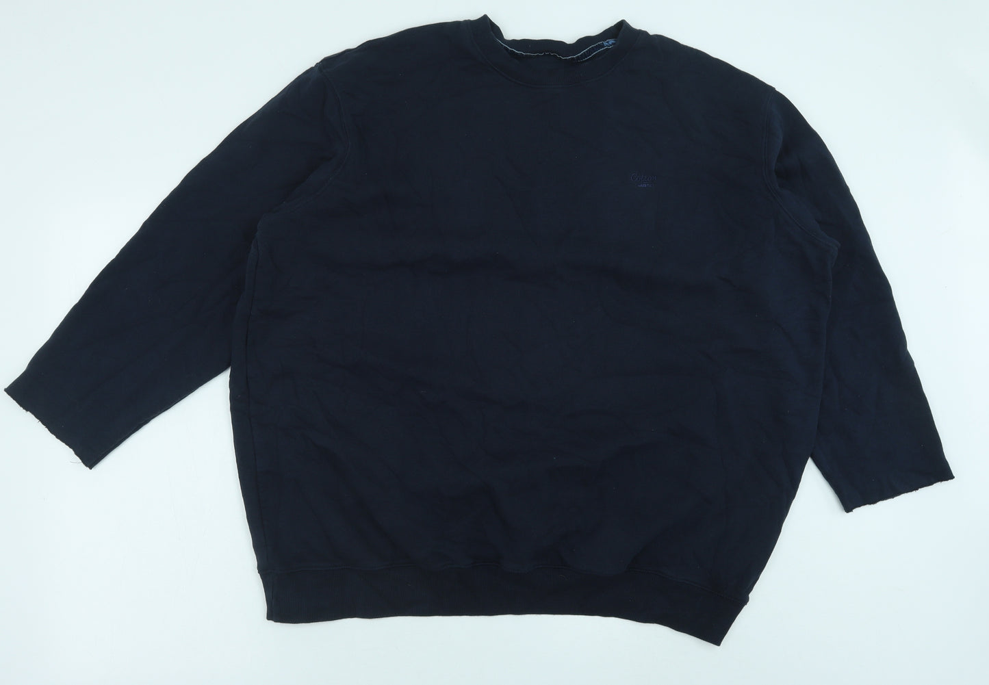 Cotton Traders Mens Black Cotton Pullover Sweatshirt Size 4XL