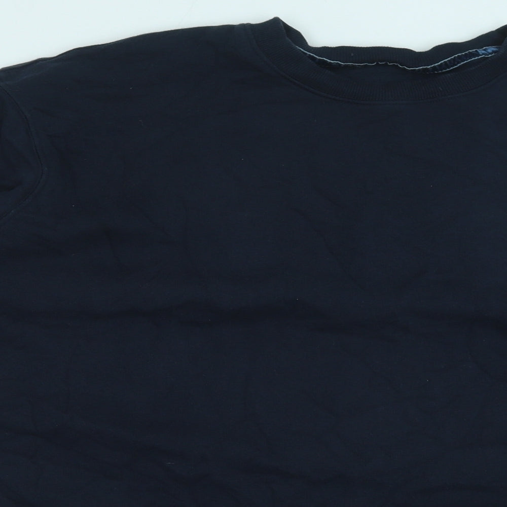 Cotton Traders Mens Black Cotton Pullover Sweatshirt Size 4XL