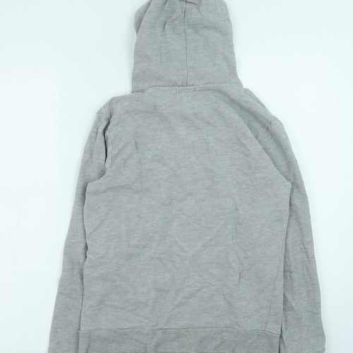 Topman Womens Grey Cotton Pullover Hoodie Size 2XS Pullover