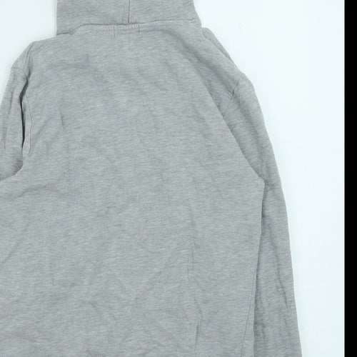 Topman Womens Grey Cotton Pullover Hoodie Size 2XS Pullover