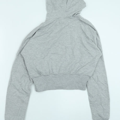 PRETTYLITTLETHING Womens Grey Cotton Pullover Hoodie Size S Pullover
