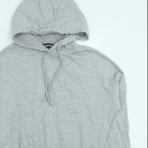 PRETTYLITTLETHING Womens Grey Cotton Pullover Hoodie Size S Pullover