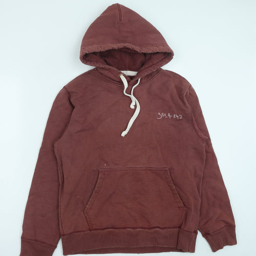Jack Wills Womens Pink Cotton Pullover Hoodie Size 8 Pullover