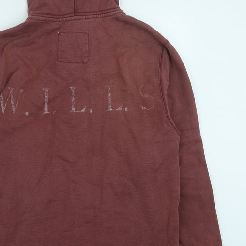 Jack Wills Womens Pink Cotton Pullover Hoodie Size 8 Pullover